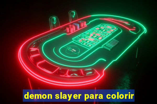 demon slayer para colorir